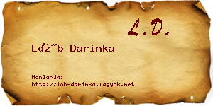 Löb Darinka névjegykártya